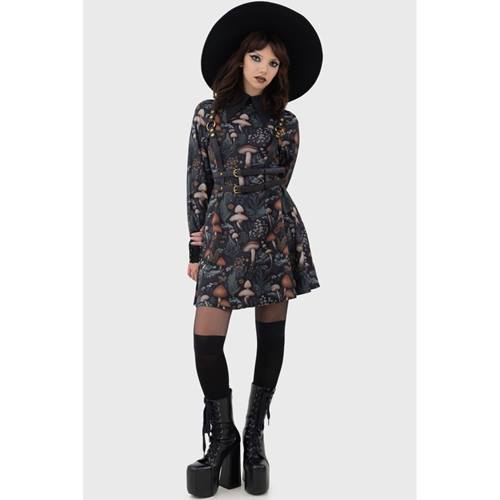 Killstar Killstar - ELVEENA Mini jurk - Zwart | Attitude Holland Killstar Killstar - ELVEENA Mini jurk - Zwart | Attitude Holland